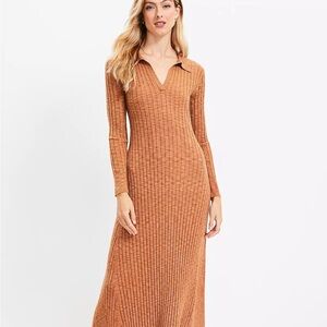 Women's Tan Ribbed Dress